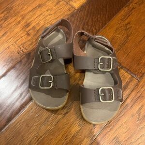 Merrell Kids Brown Double-Buckle Sandals